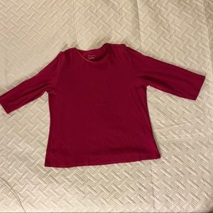 3/4 Length Crew Neck Top